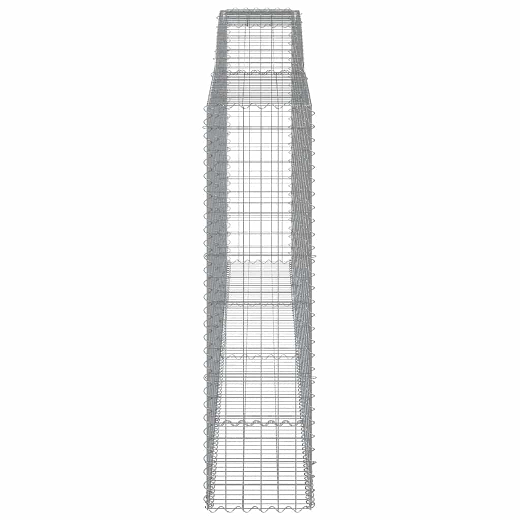 buede gabionkurve 10 stk. 400x50x180/200 cm galvaniseret jern