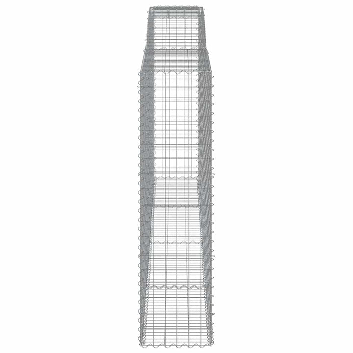 buede gabionkurve 10 stk. 400x50x180/200 cm galvaniseret jern