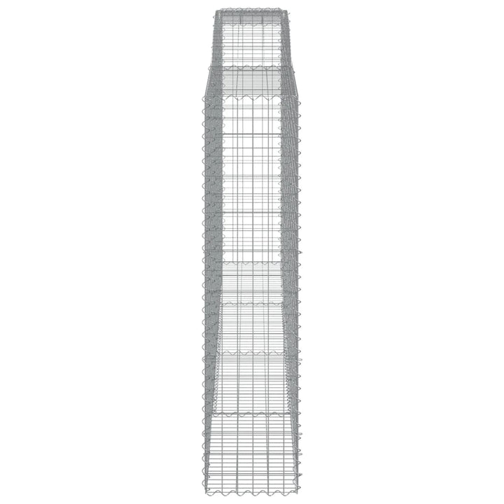 buede gabionkurve 3 stk. 400x50x200/220 cm galvaniseret jern