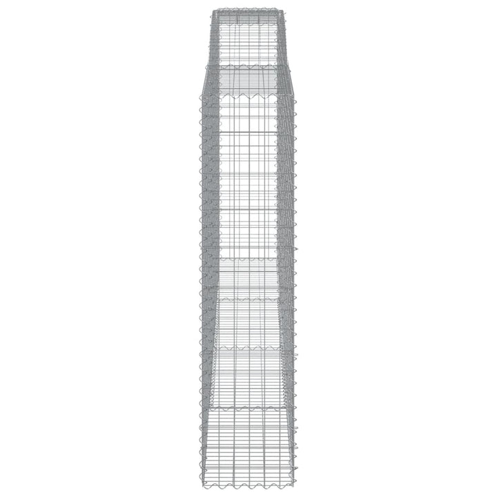 buede gabionkurve 4 stk. 400x50x200/220 cm galvaniseret jern