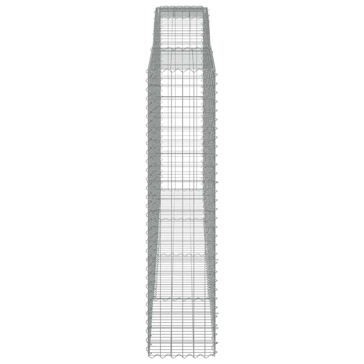 buede gabionkurve 10 stk. 400x50x200/220 cm galvaniseret jern