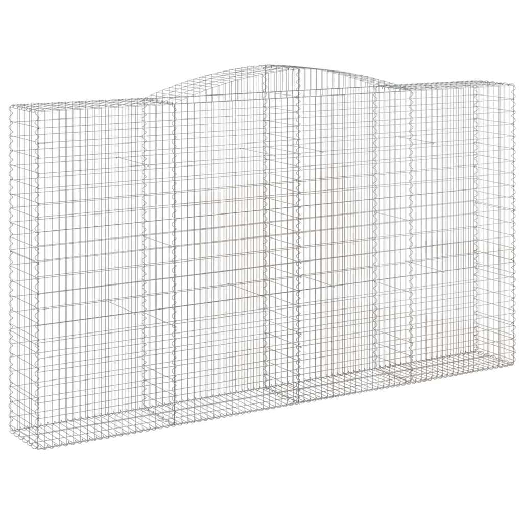 buede gabionkurve 5 stk. 400x50x220/240 cm galvaniseret jern