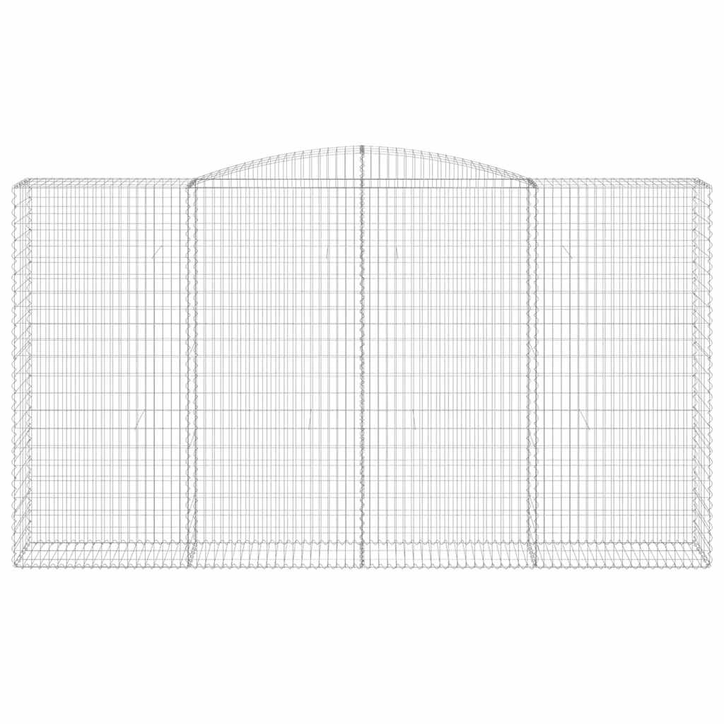 buede gabionkurve 5 stk. 400x50x220/240 cm galvaniseret jern
