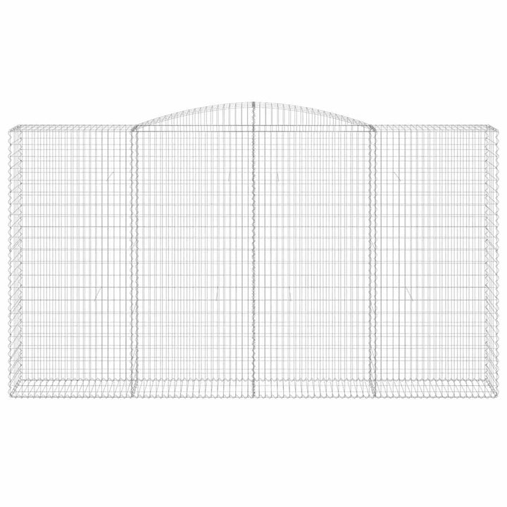 buede gabionkurve 5 stk. 400x50x220/240 cm galvaniseret jern