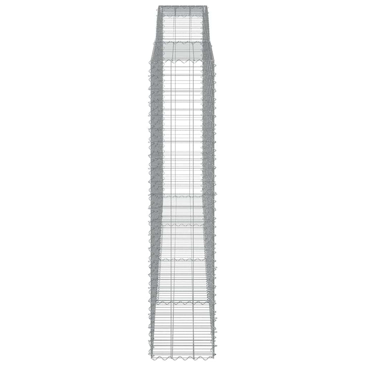 buede gabionkurve 5 stk. 400x50x220/240 cm galvaniseret jern