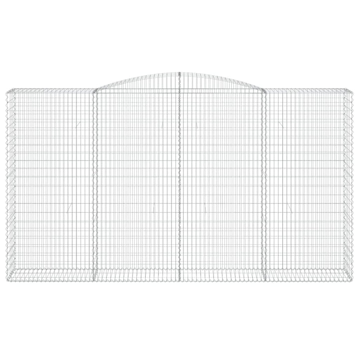 buede gabionkurve 7 stk. 400x50x220/240 cm galvaniseret jern