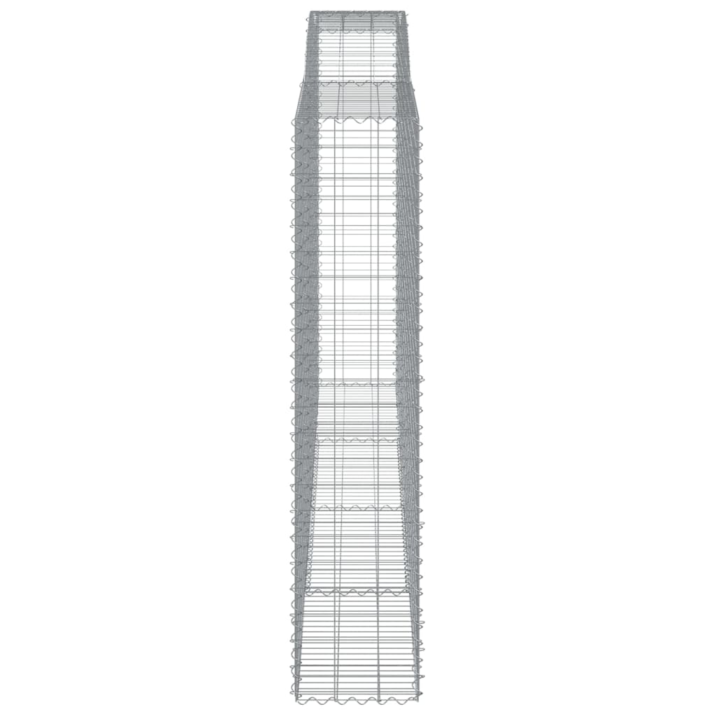 buede gabionkurve 8 stk. 400x50x220/240 cm galvaniseret jern