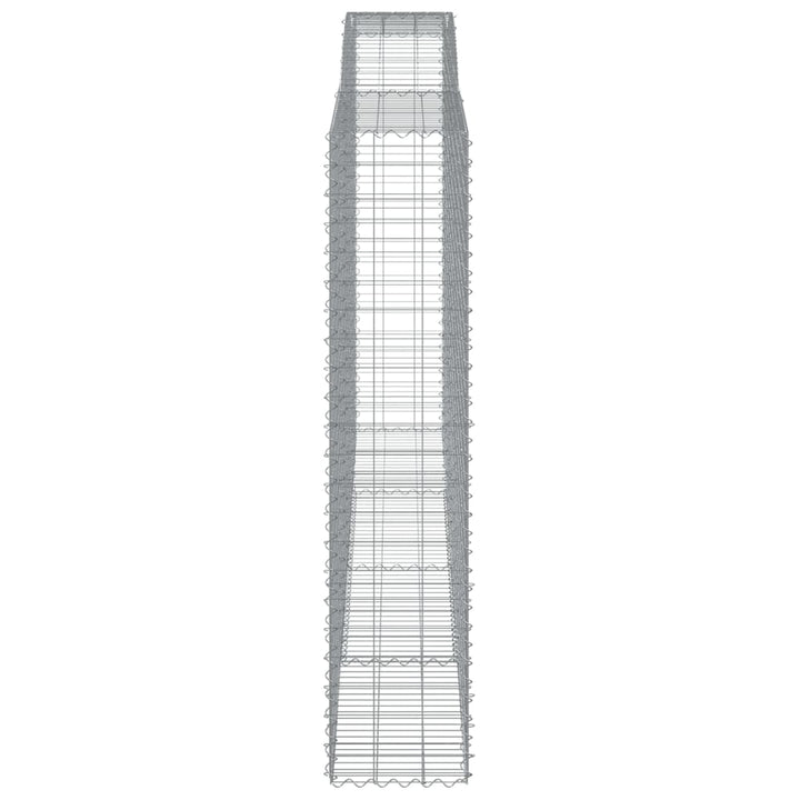 buede gabionkurve 9 stk. 400x50x220/240 cm galvaniseret jern
