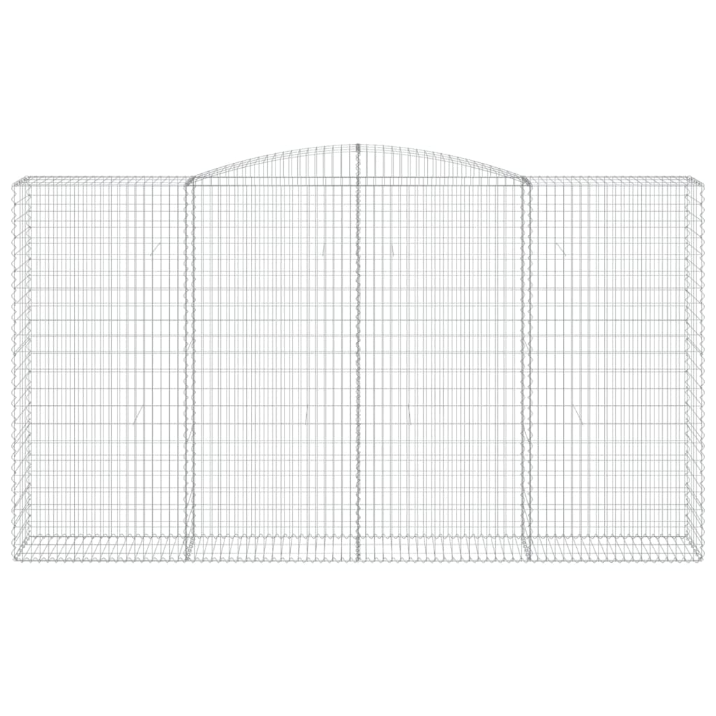 buede gabionkurve 15 stk. 400x50x220/240 cm galvaniseret jern