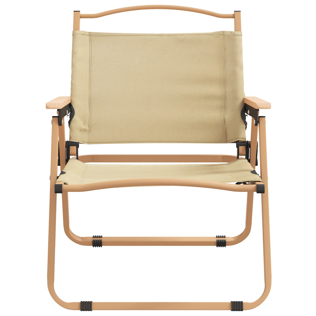 campingstole 2 stk. 54x43x59 cm oxfordstof beige
