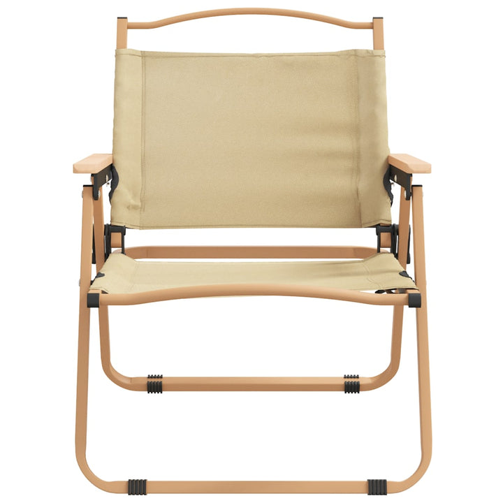campingstole 2 stk. 54x43x59 cm oxfordstof beige