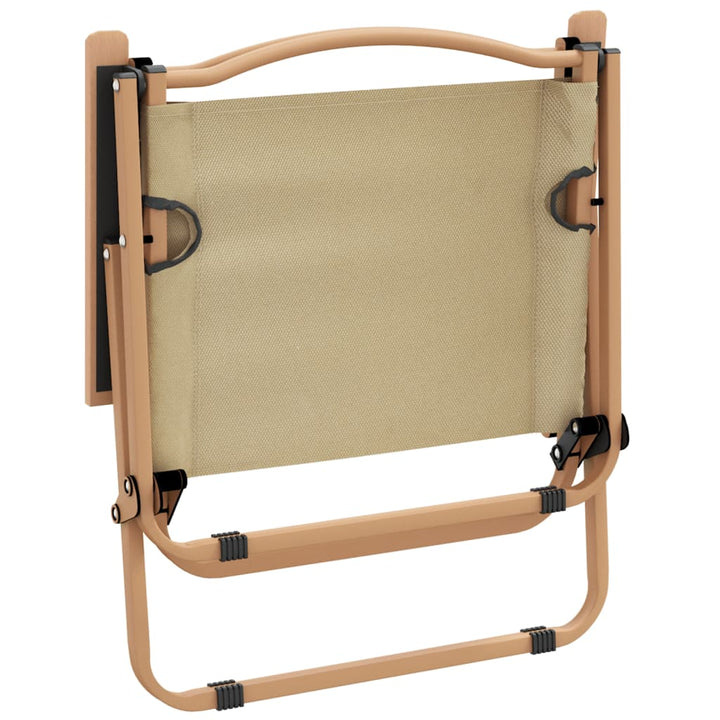 campingstole 2 stk. 54x43x59 cm oxfordstof beige