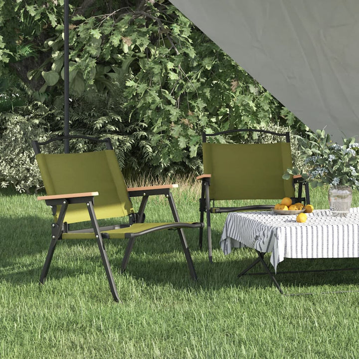 campingstole 2 stk. 54x43x59 cm oxfordstof beige