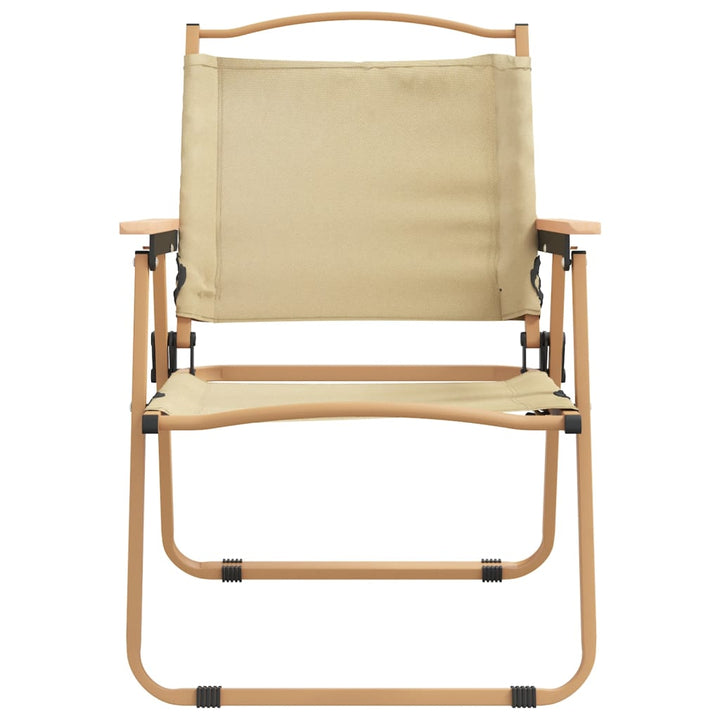 campingstole 2 stk. 54x55x78 cm oxfordstof beige