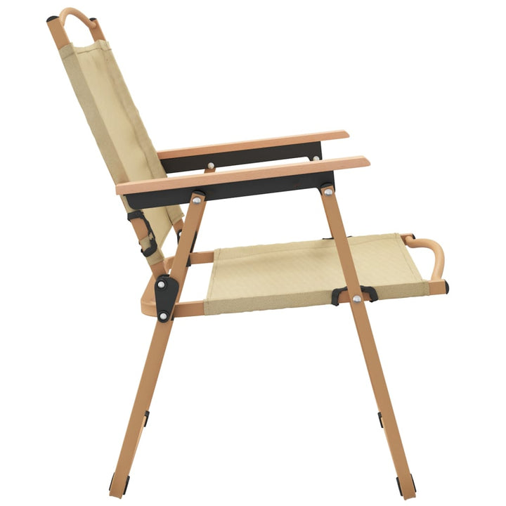 campingstole 2 stk. 54x55x78 cm oxfordstof beige
