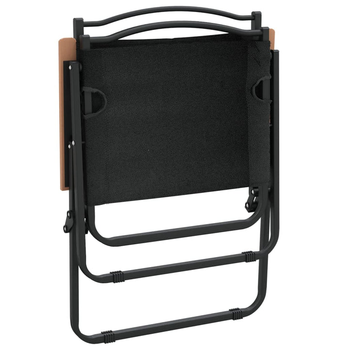 campingstole 2 stk. 54x55x78 cm oxfordstof sort