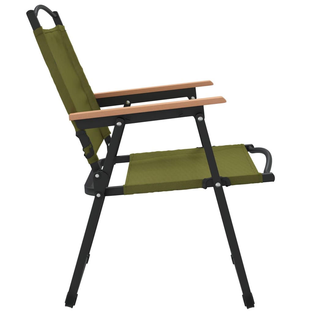 campingstole 2 stk. 54x55x78 cm oxfordstof Grøn