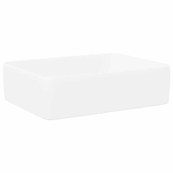 håndvask 48x37x13 cm keramik rektangel hvid