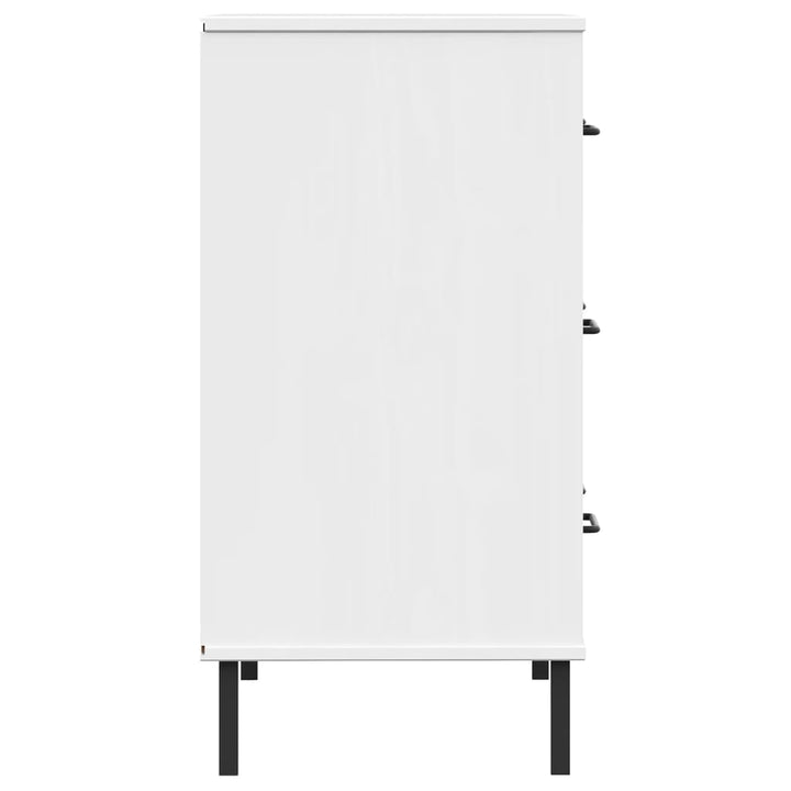 skænk med 3 skuffer OSLO 77x40x79,5 cm massivt træ hvid