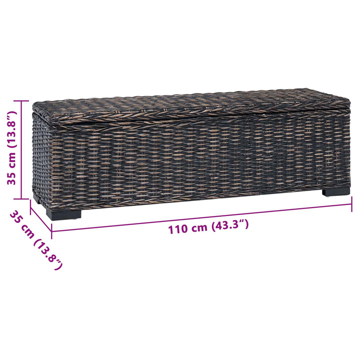 Opbevaringskasse med opbevaring Sort 110 x 35 x 45 cm