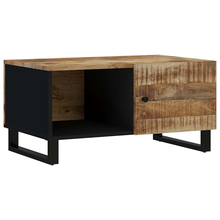 sofabord 80x50x40 cm massivt mangotræ og konstrueret træ