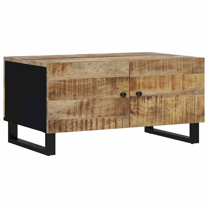 sofabord 80x50x40 cm massivt mangotræ og konstrueret træ