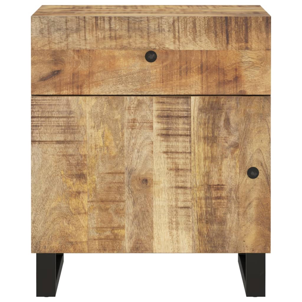 sengebord 50x33x60 cm massivt mangotræ og konstrueret træ