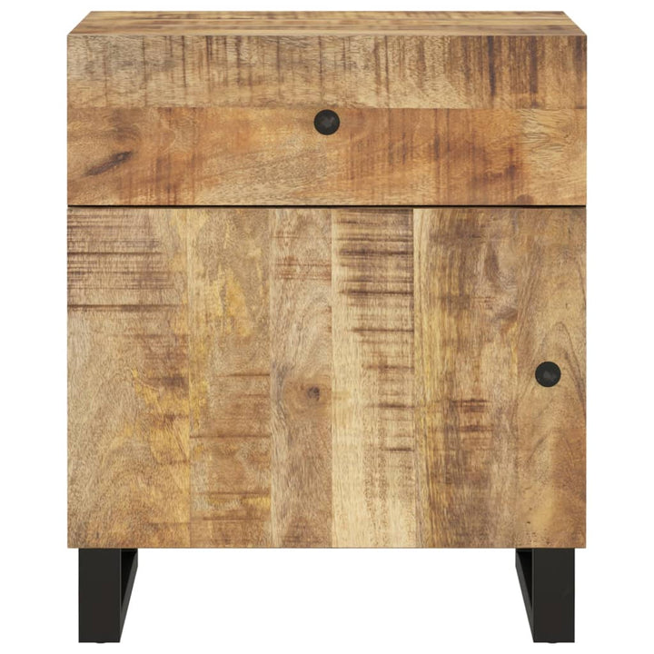 sengebord 50x33x60 cm massivt mangotræ og konstrueret træ