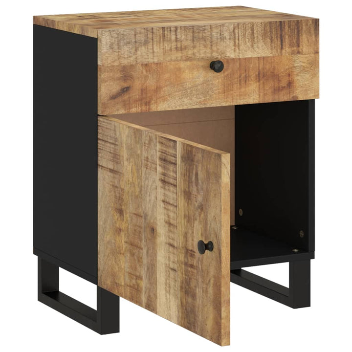 sengebord 50x33x60 cm massivt mangotræ og konstrueret træ