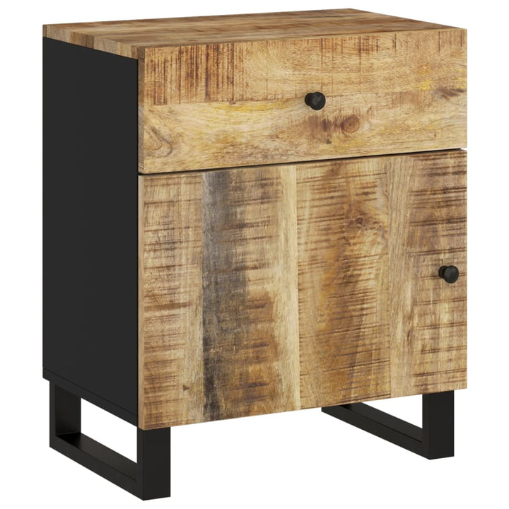 sengebord 50x33x60 cm massivt mangotræ og konstrueret træ