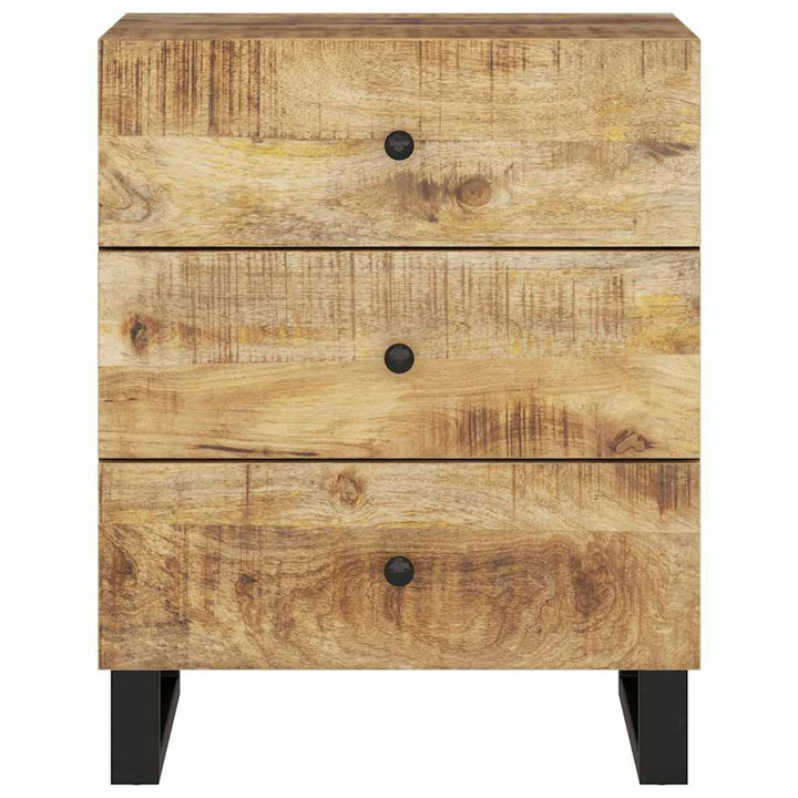sengebord 50x33x62 cm massivt mangotræ og konstrueret træ