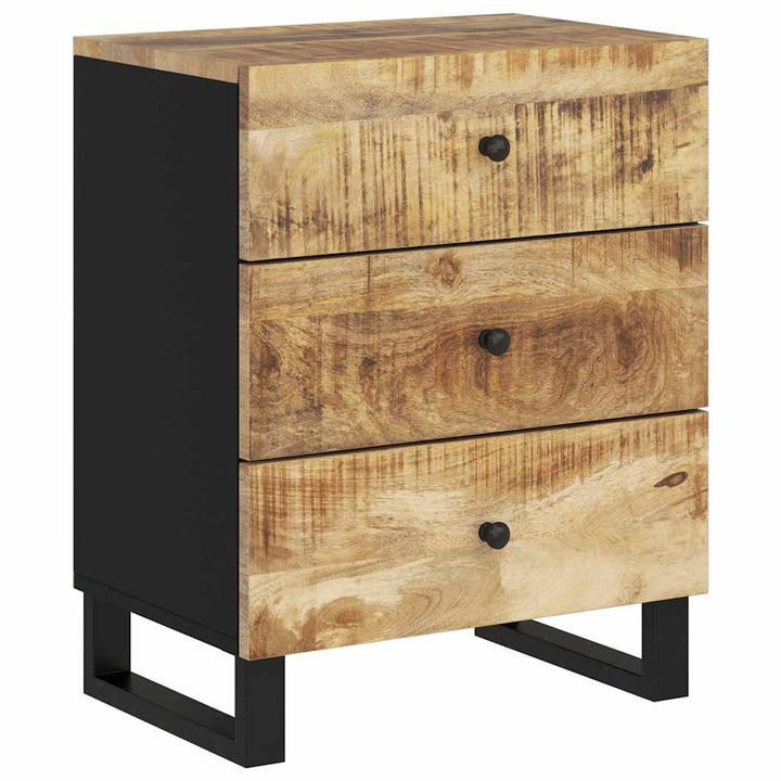 sengebord 50x33x62 cm massivt mangotræ og konstrueret træ