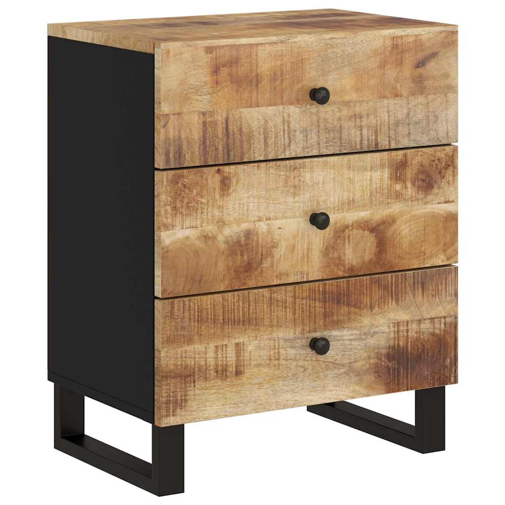 sengebord 50x33x62 cm massivt mangotræ og konstrueret træ