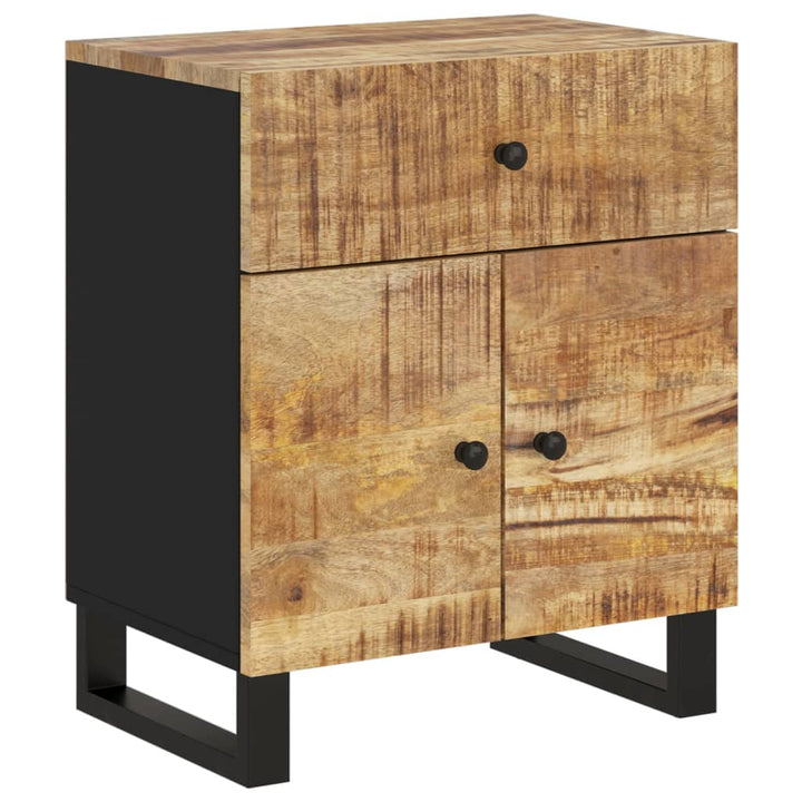 sengebord 50x33x60 cm massivt mangotræ og konstrueret træ