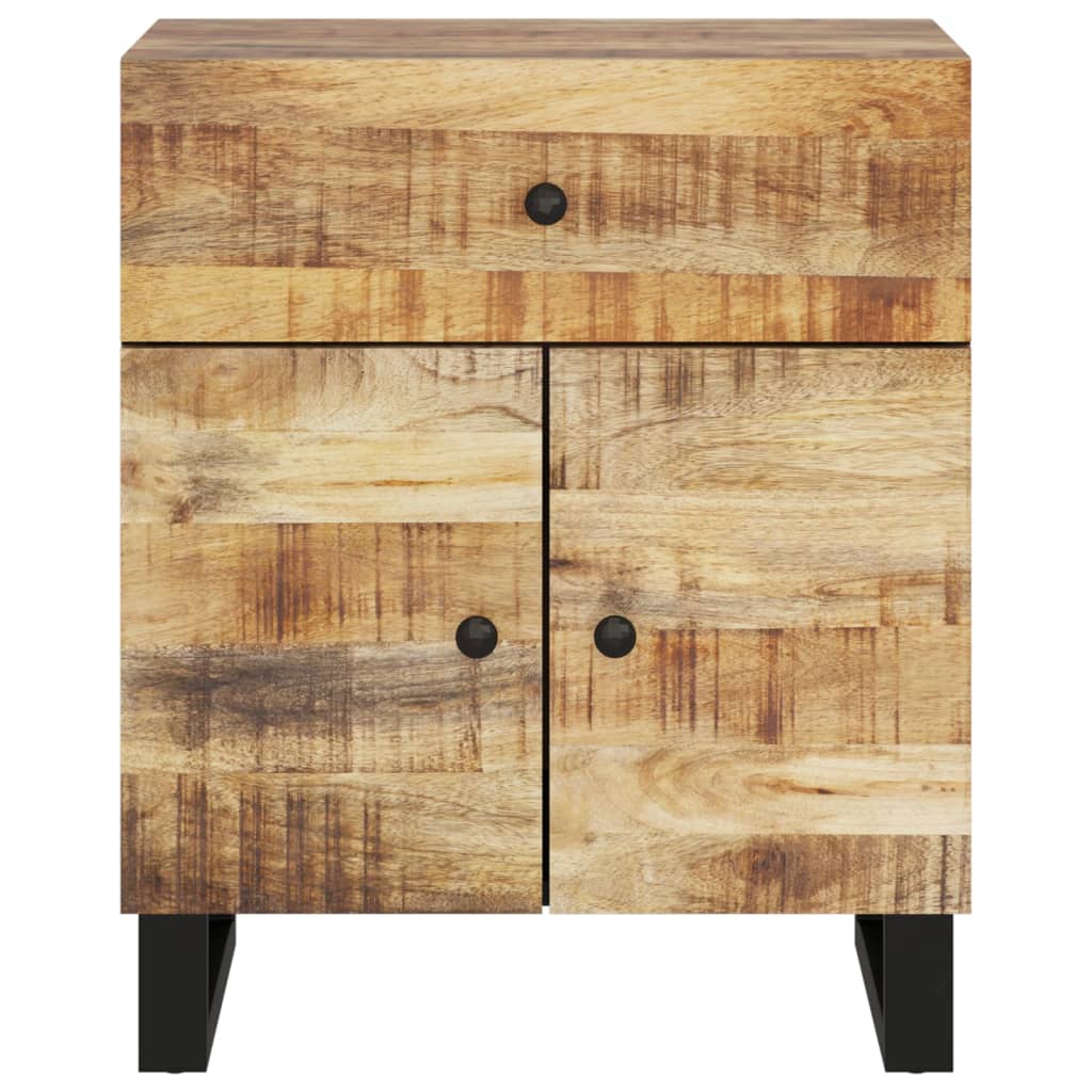 sengebord 50x33x60 cm massivt mangotræ og konstrueret træ