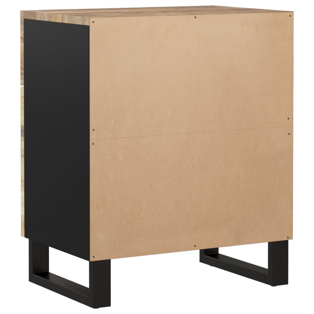 sengebord 50x33x60 cm massivt mangotræ og konstrueret træ