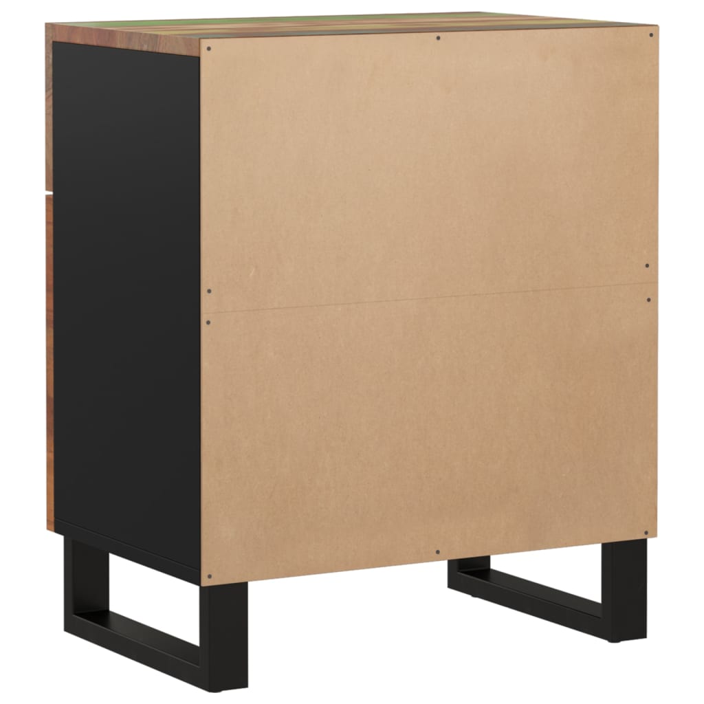 sengebord 50x33x60 cm massivt genbrugstræ og konstrueret træ