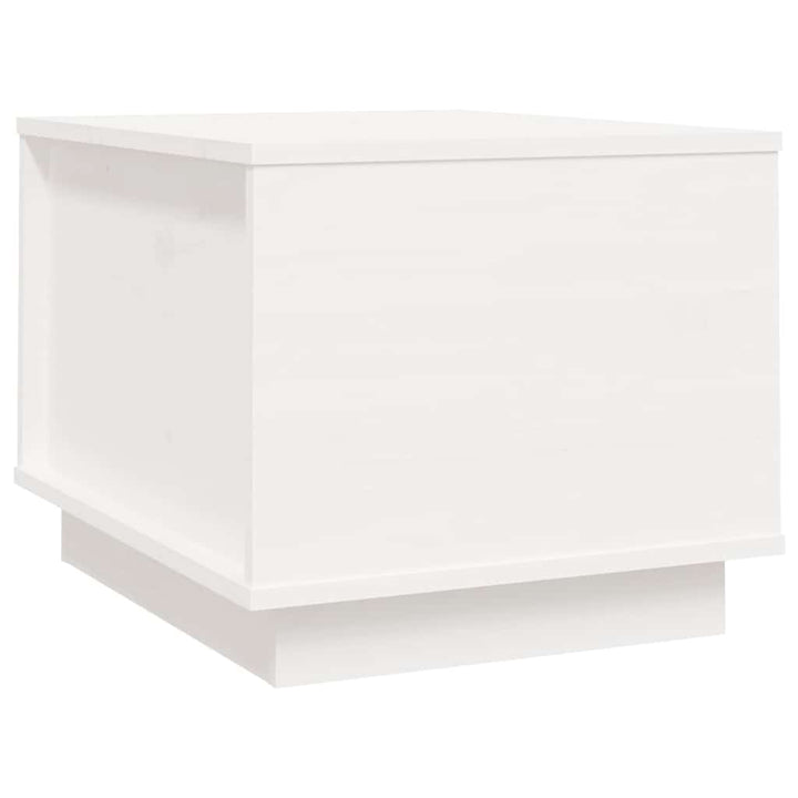sofabord 40x50x35 cm massivt fyrretræ hvid