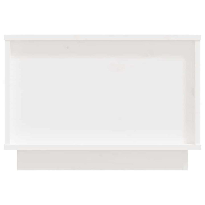 sofabord 40x50x35 cm massivt fyrretræ hvid