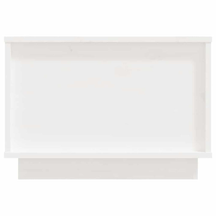 sofabord 40x50x35 cm massivt fyrretræ hvid