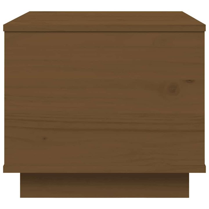 sofabord 40x50x35 cm massivt fyrretræ gyldenbrun