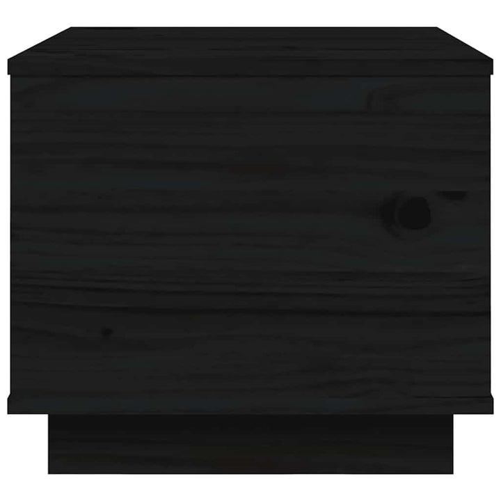 sofabord 40x50x35 cm massivt fyrretræ sort