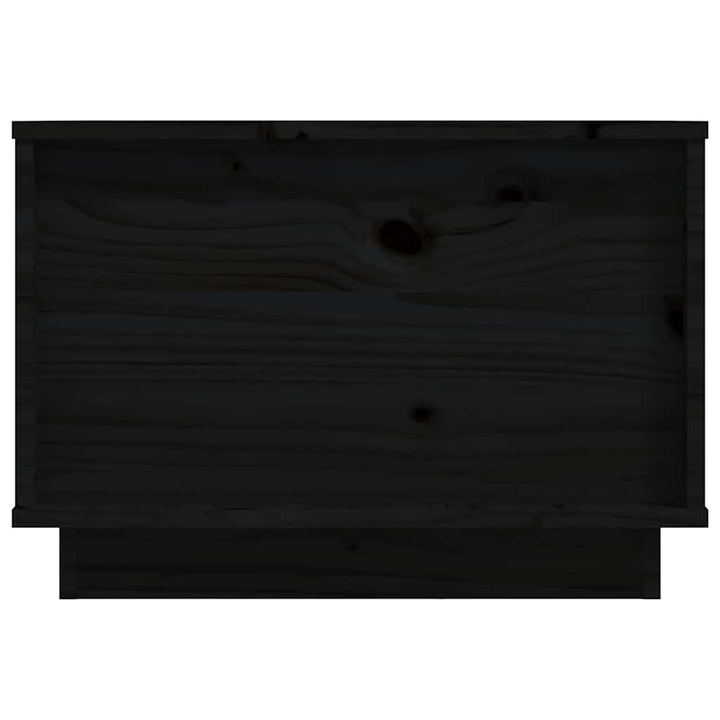 sofabord 40x50x35 cm massivt fyrretræ sort