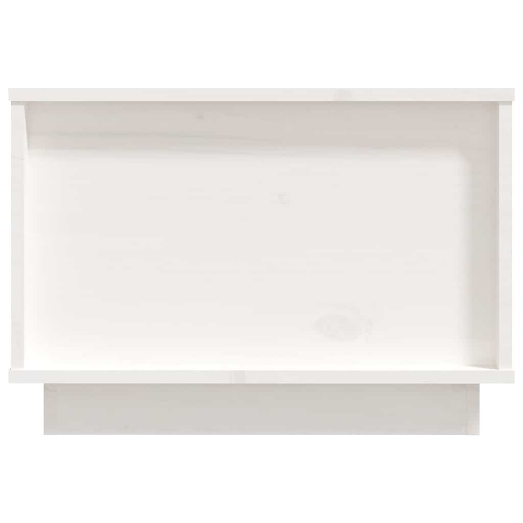 sofabord 60x50x35 cm massivt fyrretræ hvid