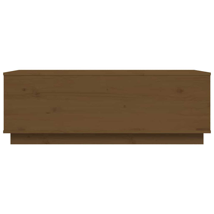 sofabord 100x50x35 cm massivt fyrretræ gyldenbrun