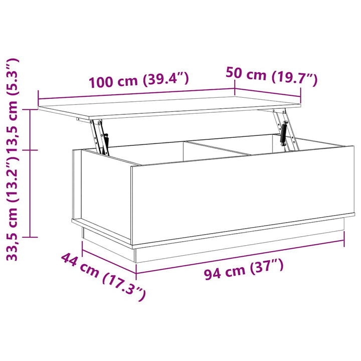 sofabord 100x50x35 cm massivt fyrretræ gyldenbrun