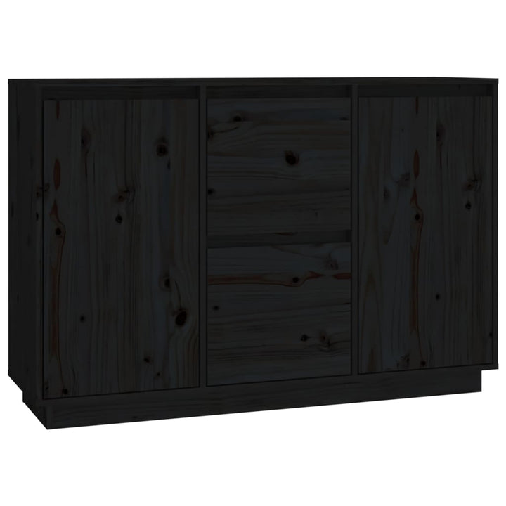 skænk 111x34x75 cm massivt fyrretræ grå