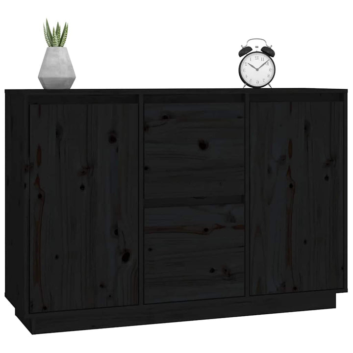 skænk 111x34x75 cm massivt fyrretræ grå