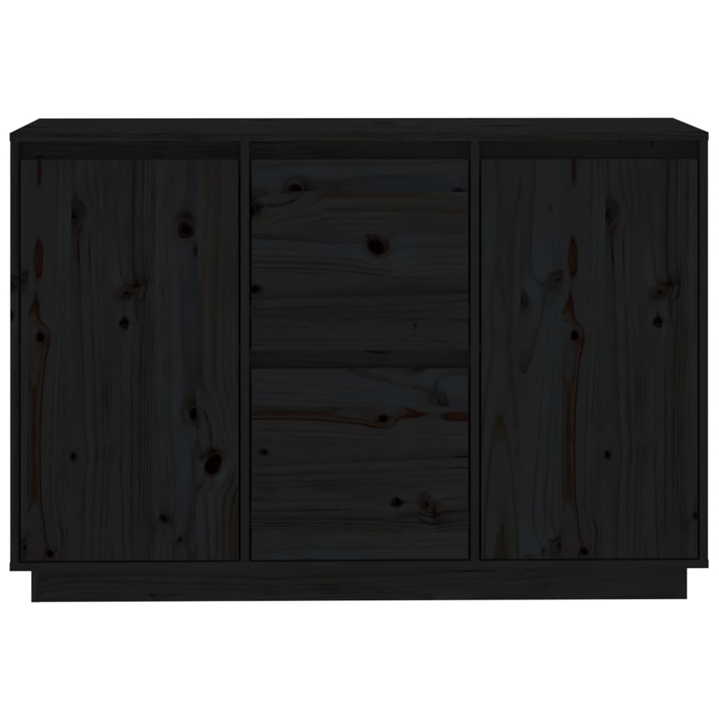 skænk 111x34x75 cm massivt fyrretræ grå
