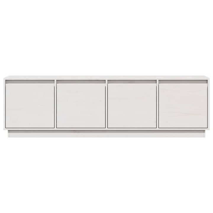 tv-bord 156x37x45 cm massivt fyrretræ hvid